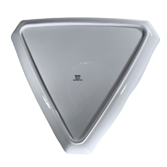 Spode Christmas Tree Triangular Candy Serving Dish Triangle Plate England Green - Picture 3 of 9